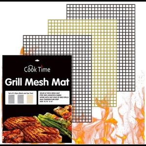 BBQ Grill Mesh Mat Set of 3